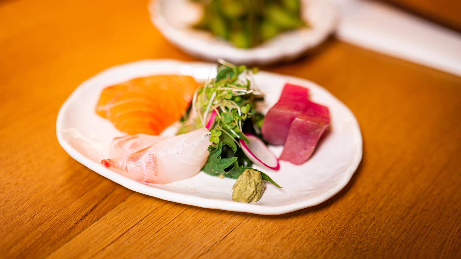 Yukihira — sashimi 3 poissons du jour, coupe précise