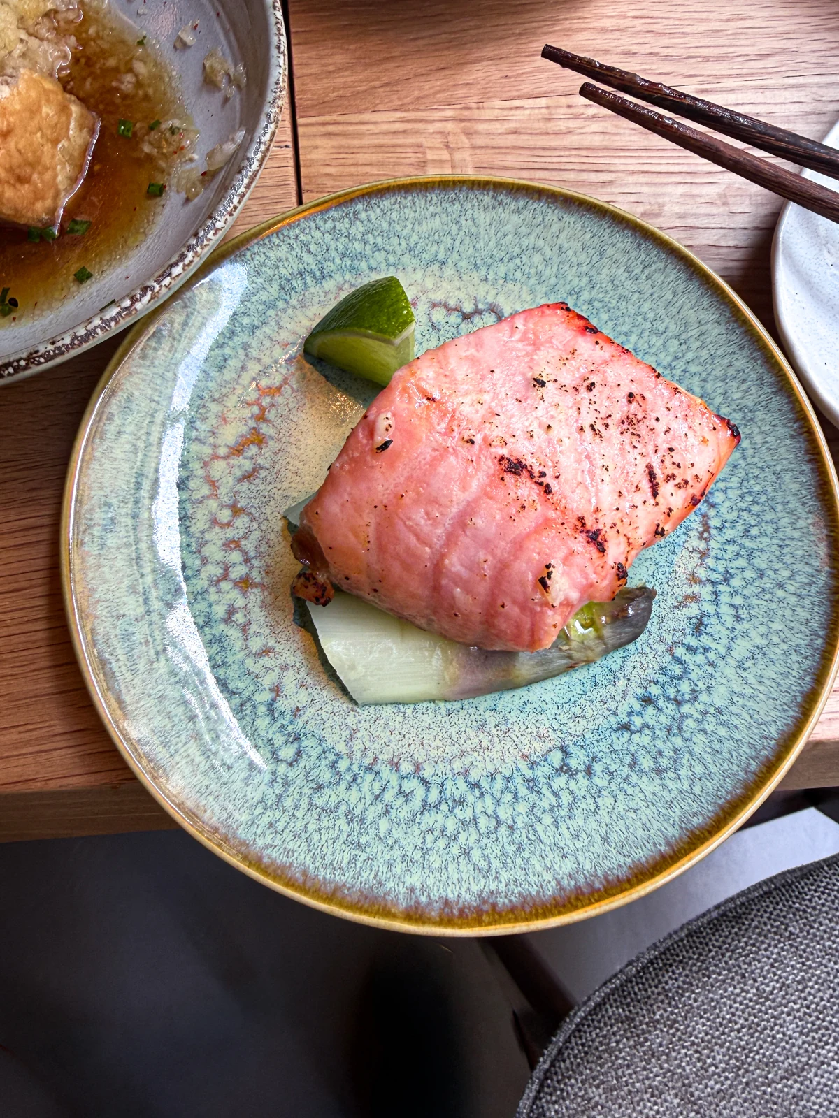 Yukihira — Saké no Shio-Koji, saumon grillé